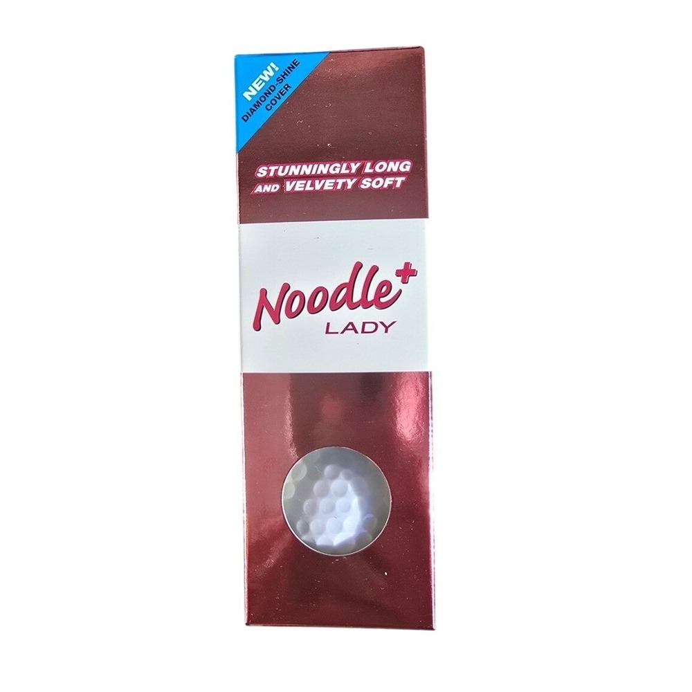 Noodle Lady Plus Golf Balls 3 Ball Pack White Diamond Shine Cover New in Box